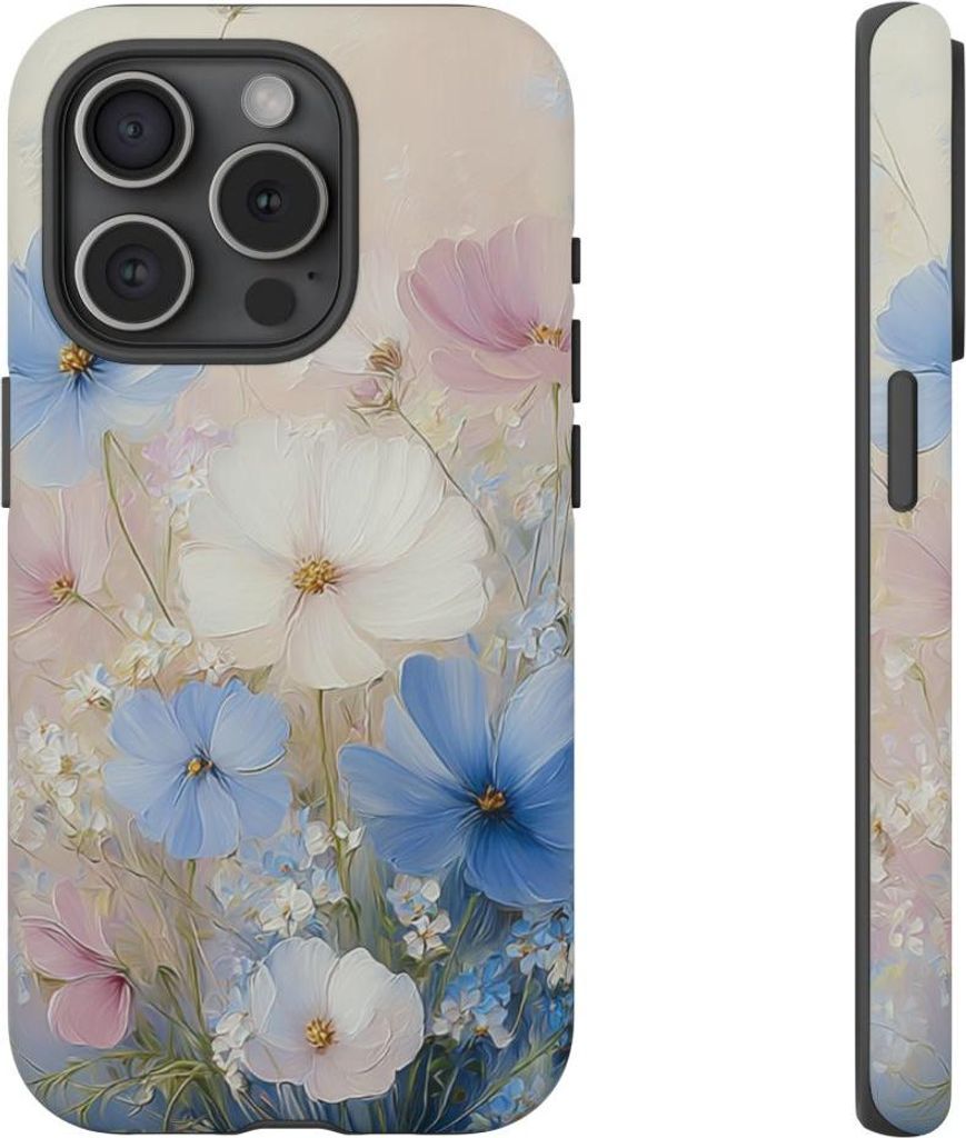 Zartes Pastell-Blumenbouquet – Hülle Kompatibel mit iPhone 15 Pro