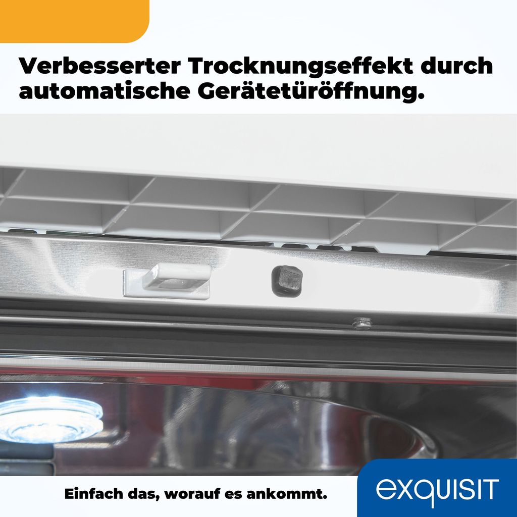 Exquisit Geschirrspüler GSP9614-030B weiss | Spülmaschine Produktbild 7