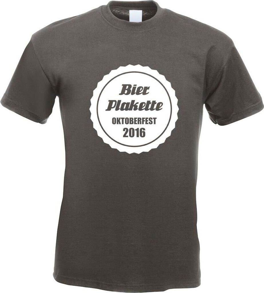 Kiwistar - T-Shirt - Graphit - Bierplakette 2013 M2 Motiv Bedruckt Funshirt Design Print - mit Motiv Bedruckt - Funshirt Design - Sport - Freizeit...