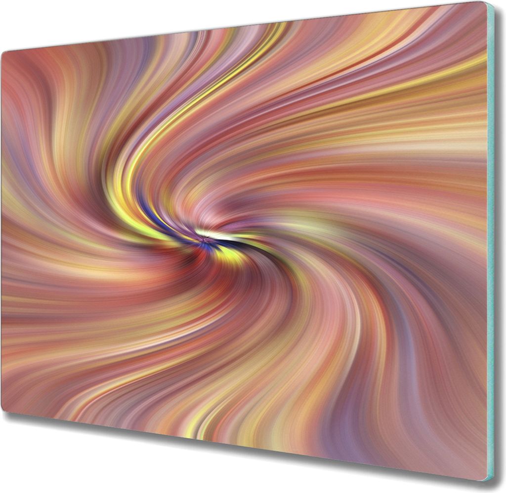 Coloray Herdabdeckplatte 60x52 cm Schneidebrett Kochplattenabdeckung Küchenbrett Hackbrett - hypnotische Wirbel