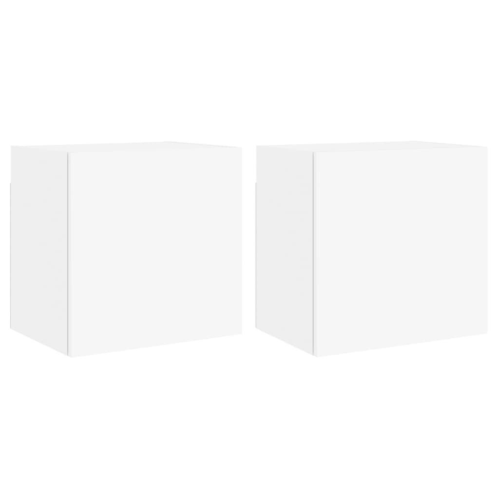 TV-Wandschränke 2 Stk. Weiß 40,5x30x40 cm Holzwerkstoff