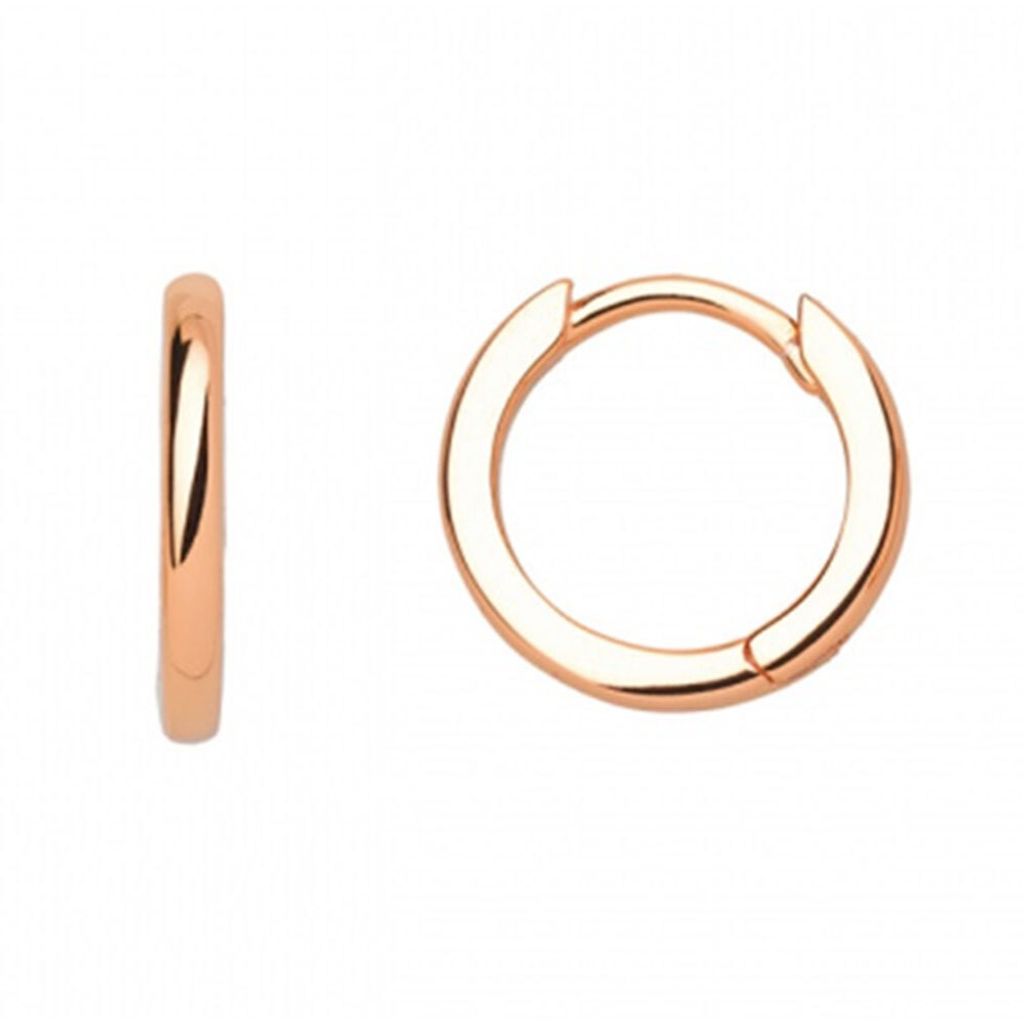 Xenox Damen 925 Sterling Silber Creolen 13 mm in roségoldfarben - CREOLEN - XS8660R