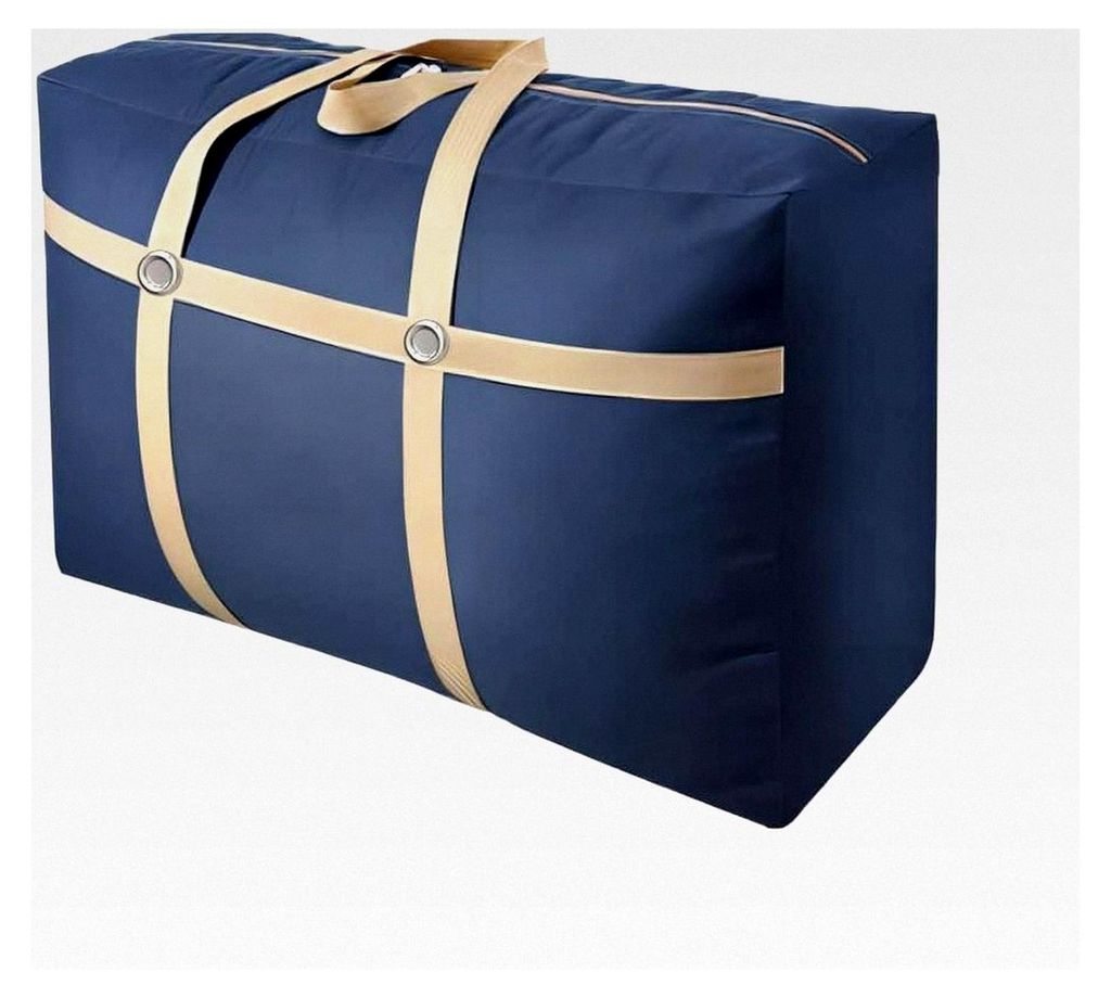 Große Aufbewahrungstasche für Kleidung, faltbare Vliesstoff Reisetasche, Schrank Organizer Set, Unterbett Kleiderschrank, 180L, Blau, 1 Stück