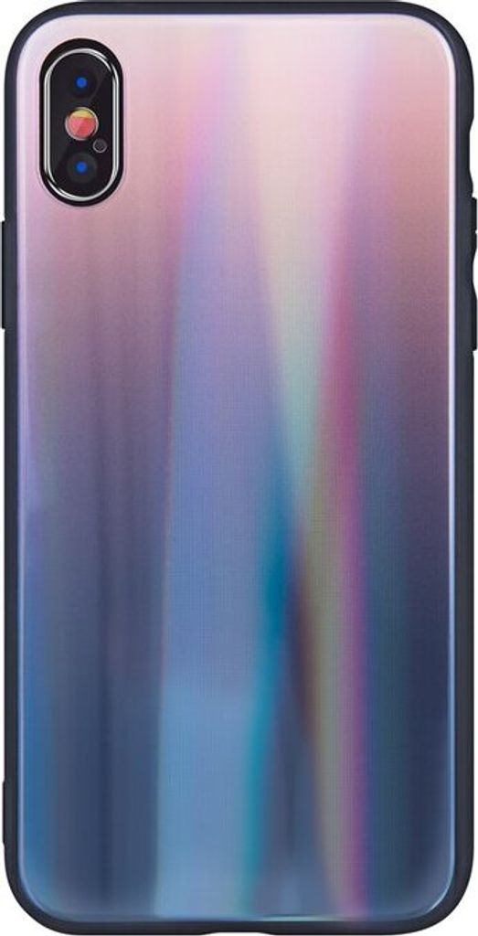 Aurora Glas Etui Silikon Hülle für iPhone 11 Pro Max Hart Case TPU Handy Cover Schutz in Braun-Schwarz