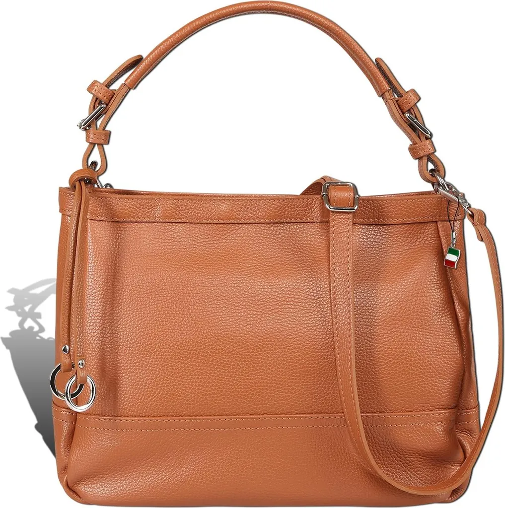 Sac hobo Florence cuir souple marron clair avec bandoulière réglable