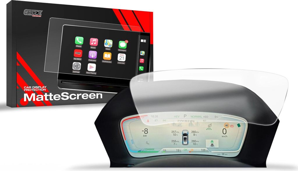 Matte GrizzGlass CarDisplay Schutz BYD SEAL U DMi Virtuelles Cockpit (2024-2025)
