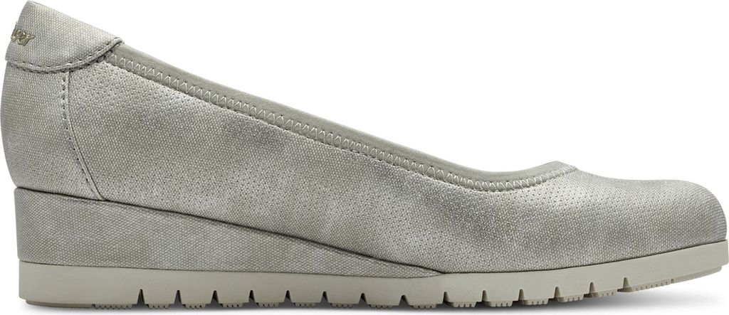 s.Oliver Damen Pumps Keilabsatz sportlich elegant 5-22300-42, Größe:39 EU, Farbe:Beige