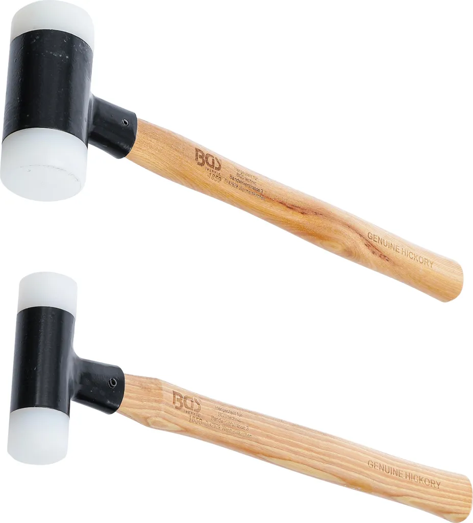Jeu de marteaux à embouts souples et manches hickory BGS 1859 - 2 pcs