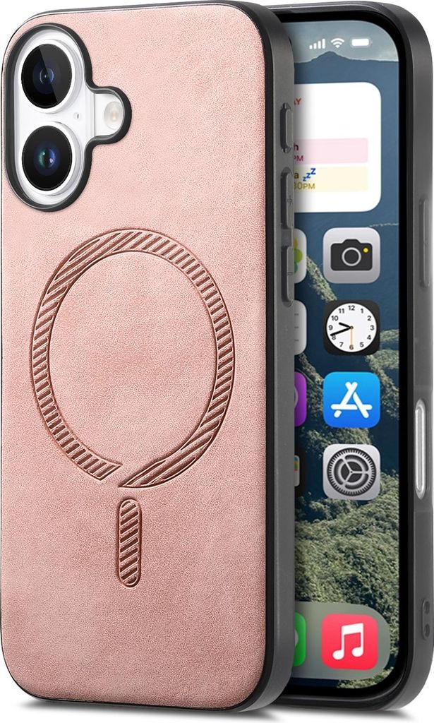 MagSafe Hülle für Apple iPhone 16 - Phonesta Retro Back Cover - Rosa