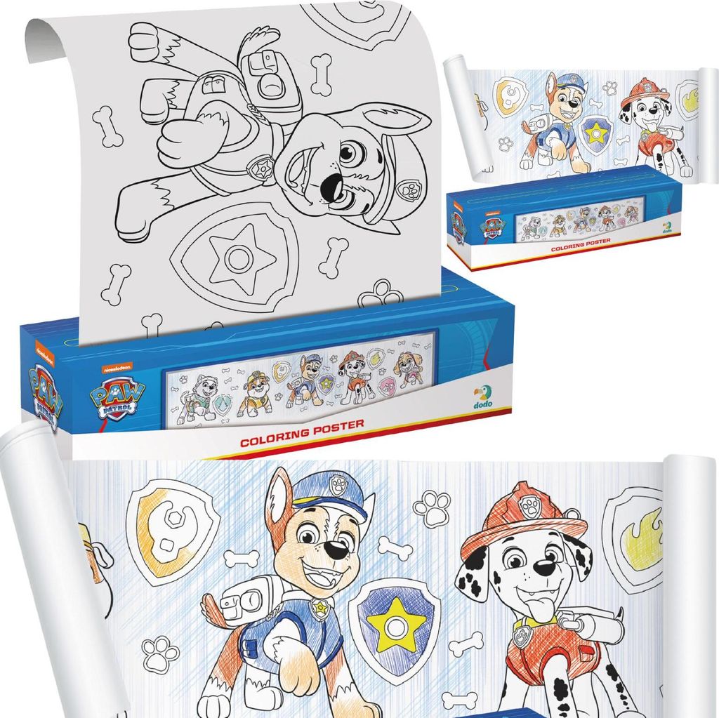Paw Patrol Malbuchrolle Kreativset zum Malen und Zeichnen