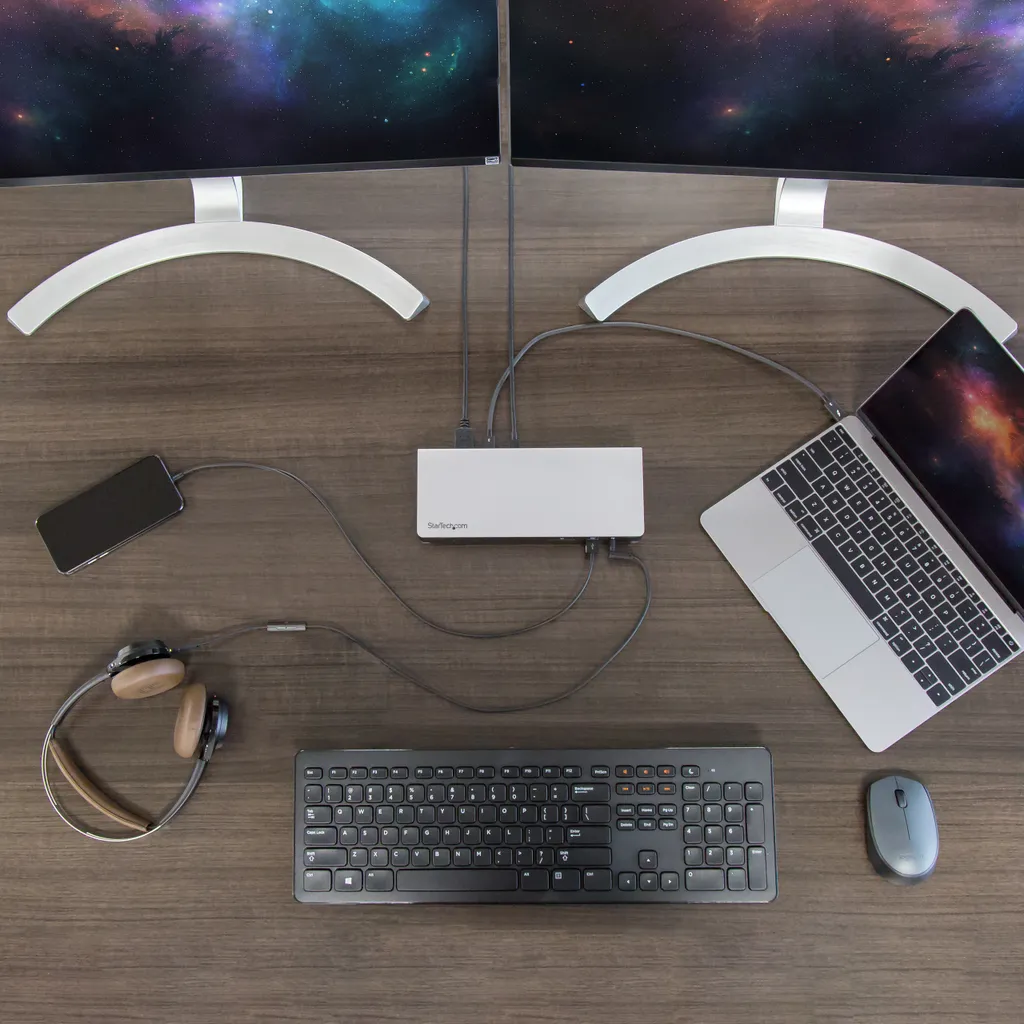 Dock Thunderbolt 3 pour bureau d'architecte et graphiste double écran 4K