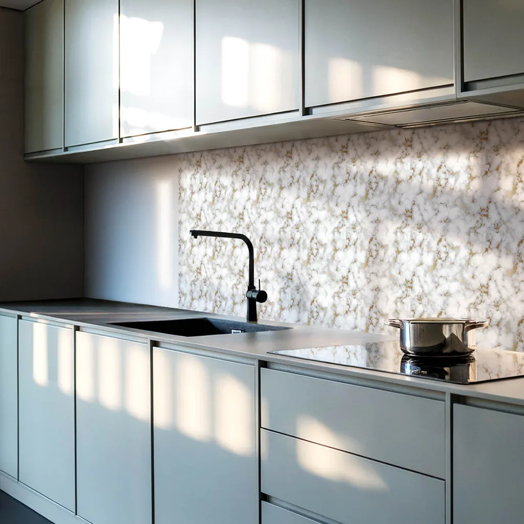 Piastrelle Adesive Bagno e Cucina Marmo 3D - 20 Pezzi PVC Lavabili - 2