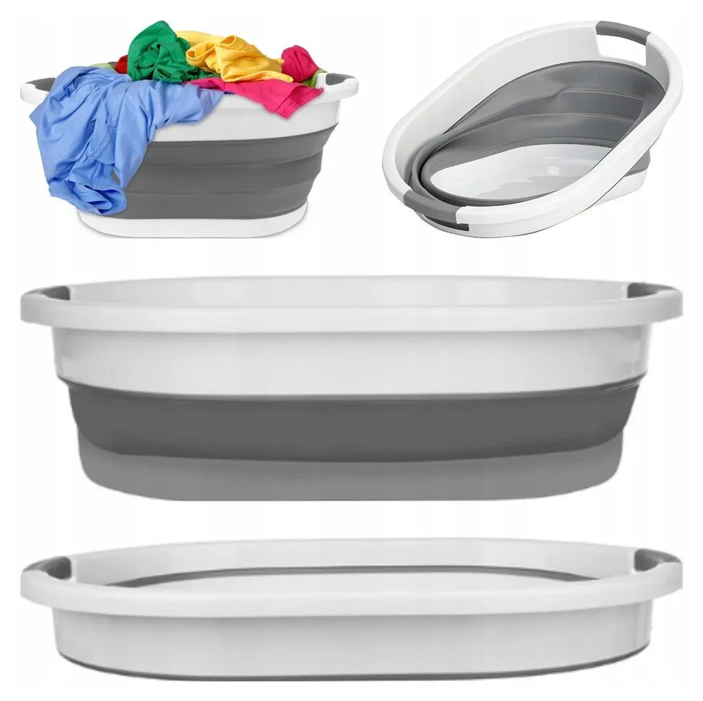 Dites adieu au désordre avec ce panier à linge pliable 25L en silicone - 2