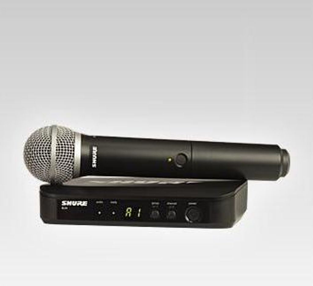 Shure BLX24E PG58 Schwarzes Bühnenshow-Mikrofon Produktbild 