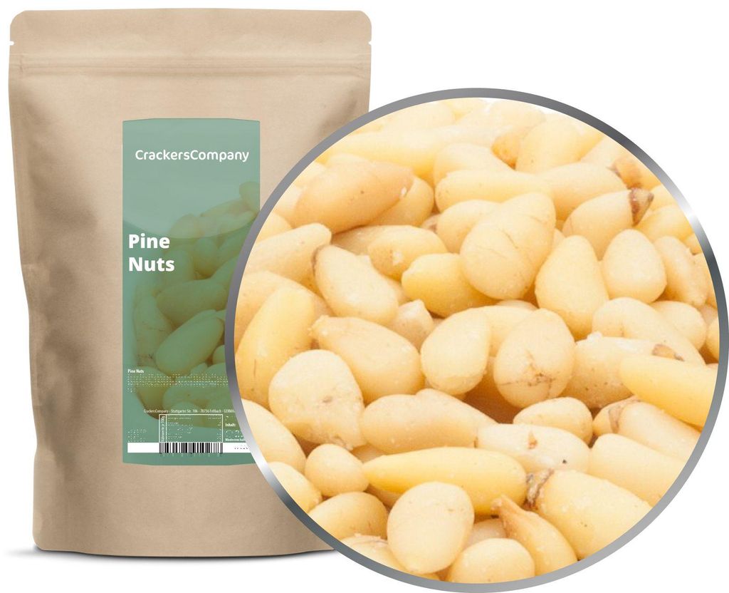 CrackersCompany Pinienkerne (Pine Nuts), ZIP-Beutel 600 g Produktbild 