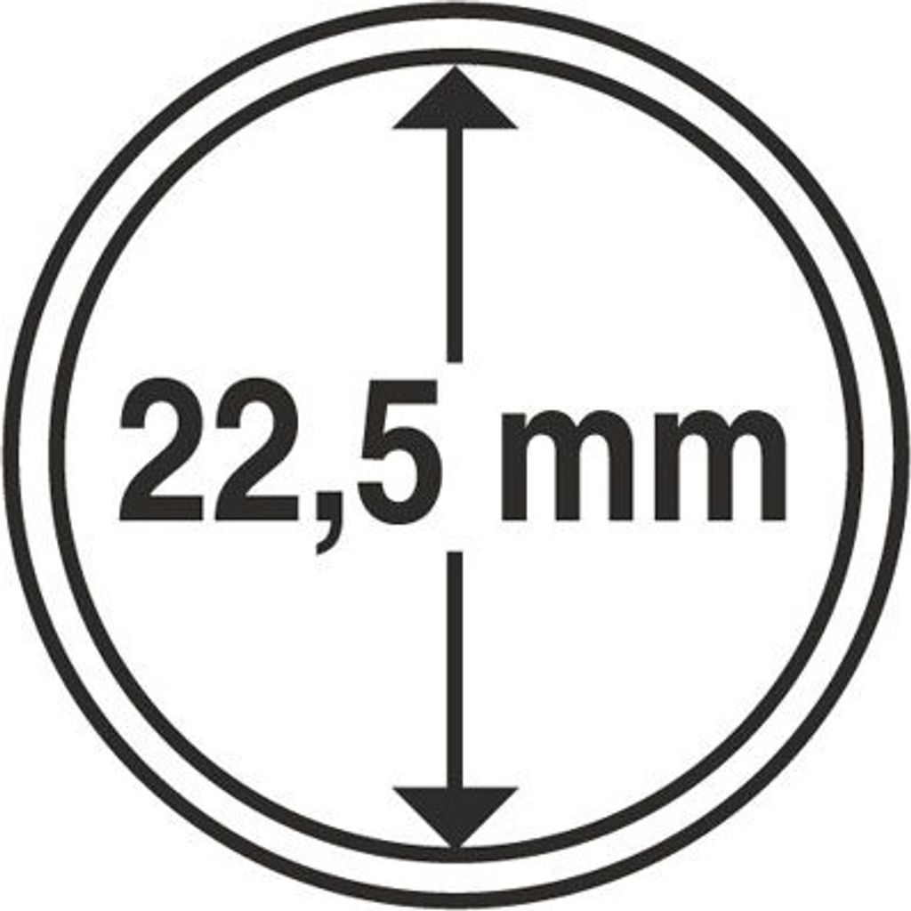 Münzkapseln Innendurchmesser 22,5 mm