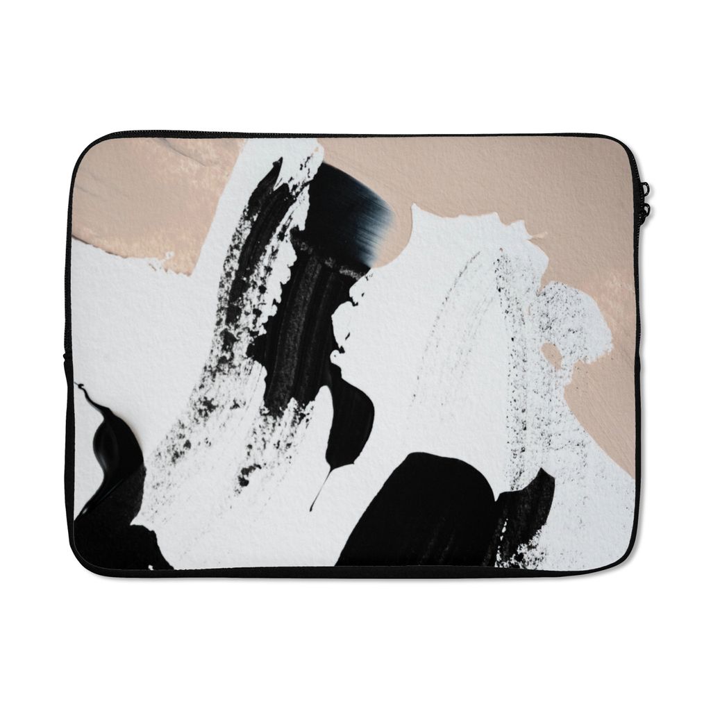 MuchoWow Laptop Hülle 15 Zoll Schwarz - Abstrakt - Design Laptoptasche - Laptoptasche - Sleeve - Rundum-Schutz