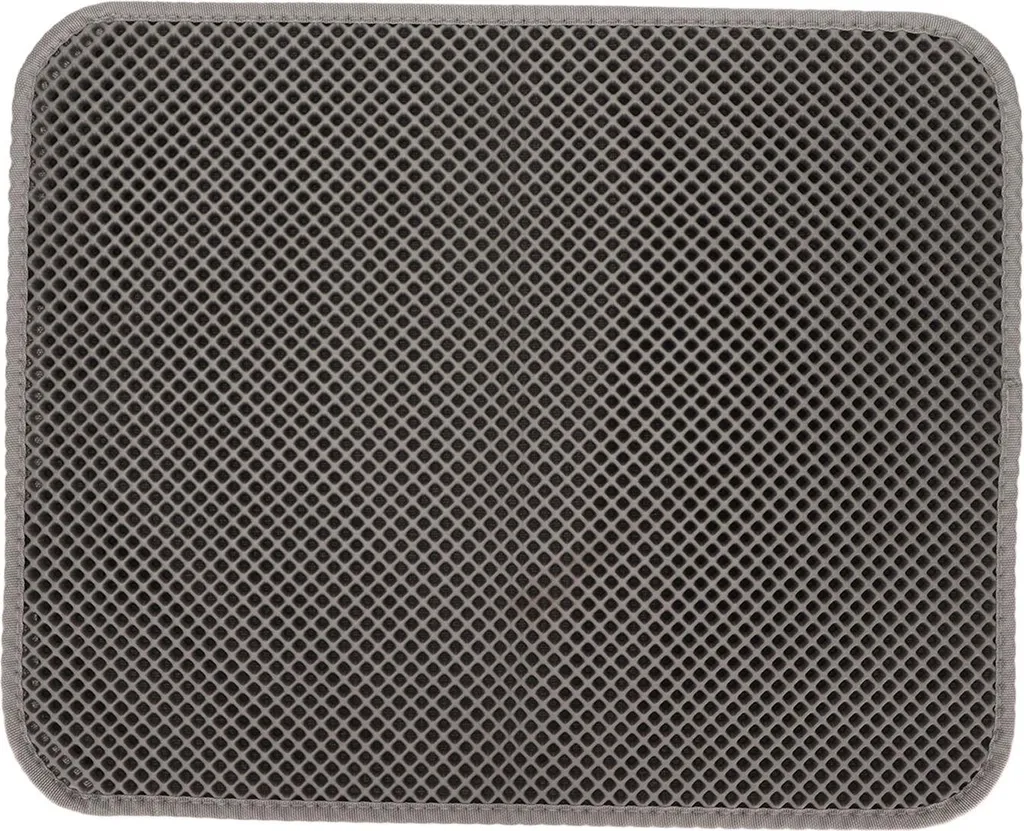 Tapis de litière pour chaton 50 x 40 cm gris double épaisseur étanche