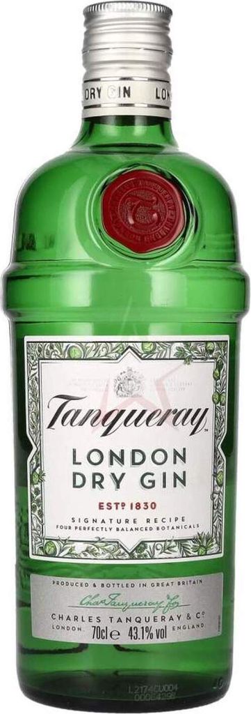 Tanqueray LONDON DRY GIN Export Strength 43,1 % 0,70 lt.