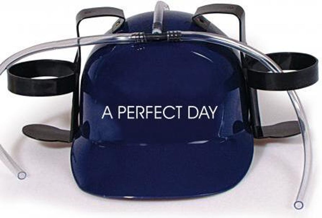 Trinkhelm Spaßhelm mit Print - A Perfect Day - 51615 Color - blau