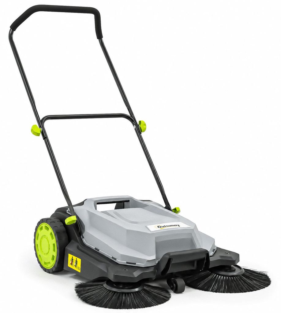 Outsunny Kehrmaschine manuell mit 68 cm Kehrbreite, 24 L Produktbild 