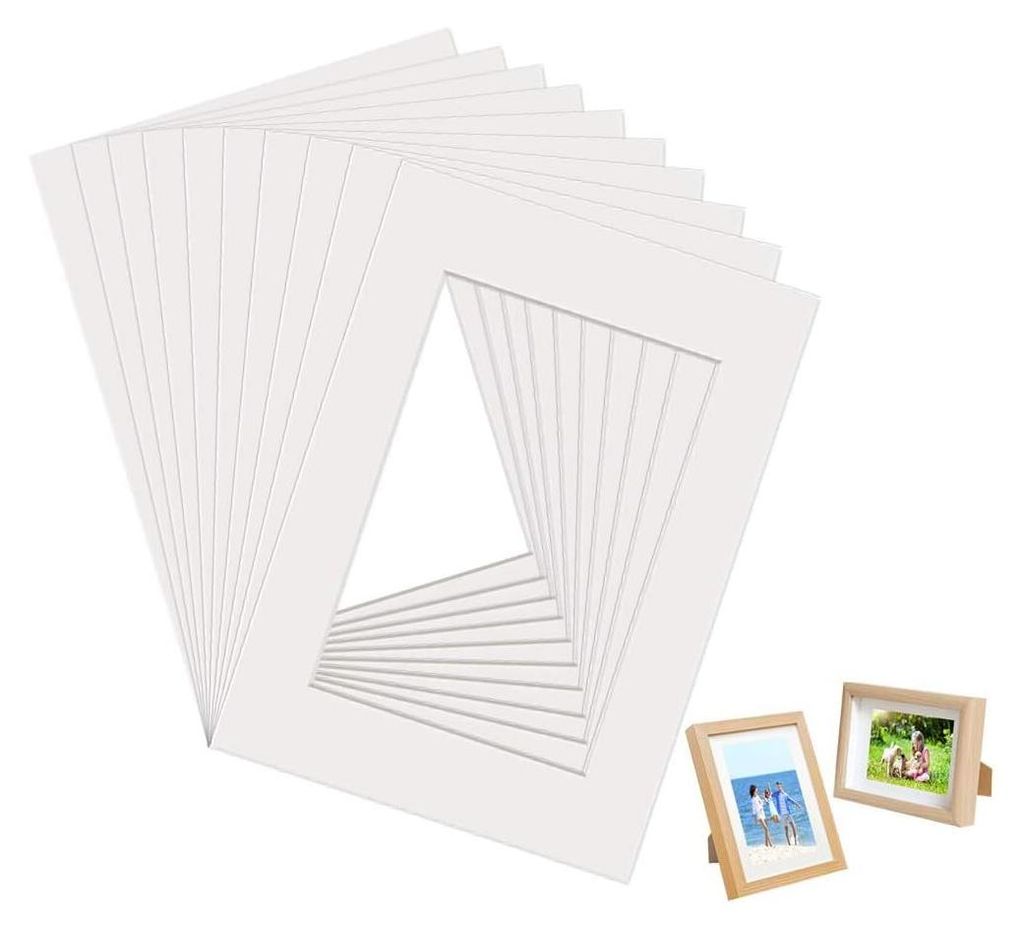 10 Blätter Passepartout Rahmen, 29,7x21cm Paspertout Karton Produktbild 