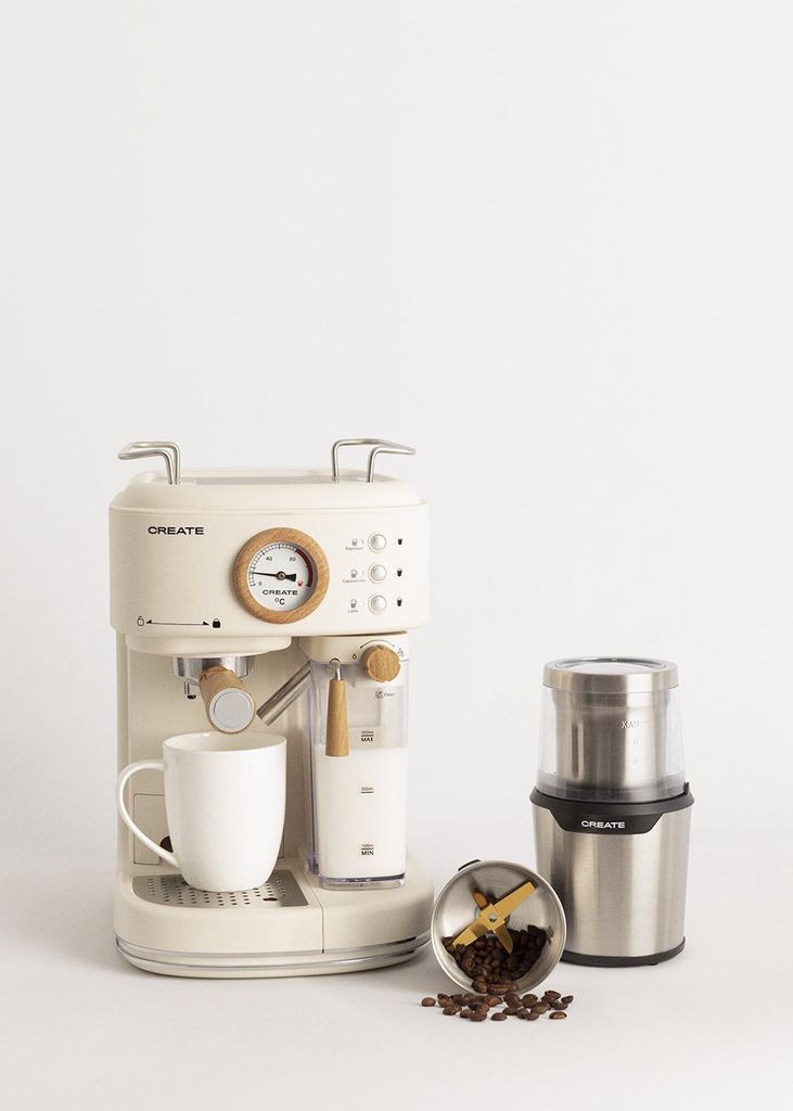 Pack THERA RETRO PRO Halbautomatische Espresso-Kaffeemaschine + MILL PRO Kaffee- und Gewürzmühle