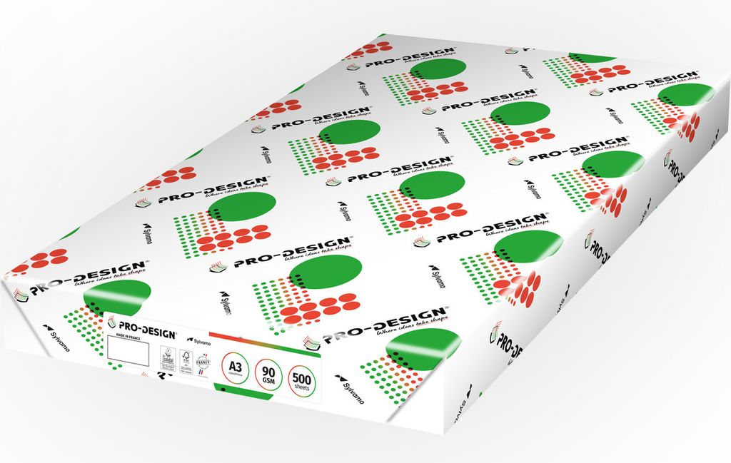 inapa-tecno PRDES090X419, Laser-/Inkjet-Druck, A3 (297x420 mm), 500 Blätter, 90 g/m², Weiß, Forest Stewardship Council (FSC)