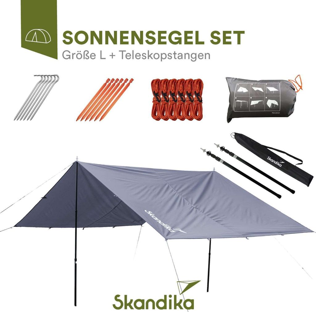 Skandika Sonnensegel mit Teleskopstangen Produktbild 