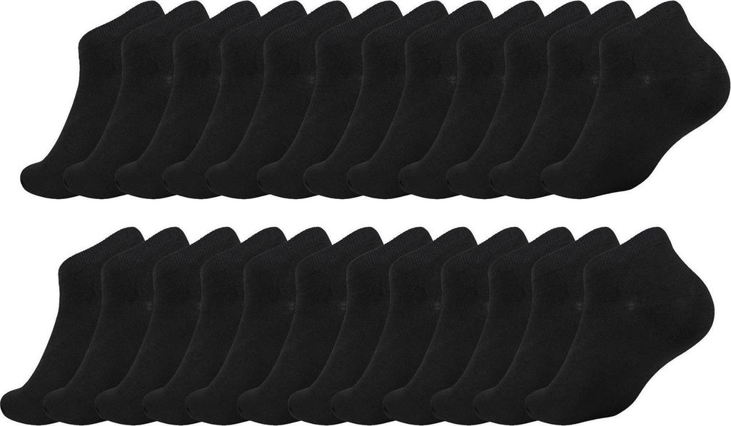 24 Paar Sneaker Viskose Socken Herren Damen Sport Socken, Produktbild 