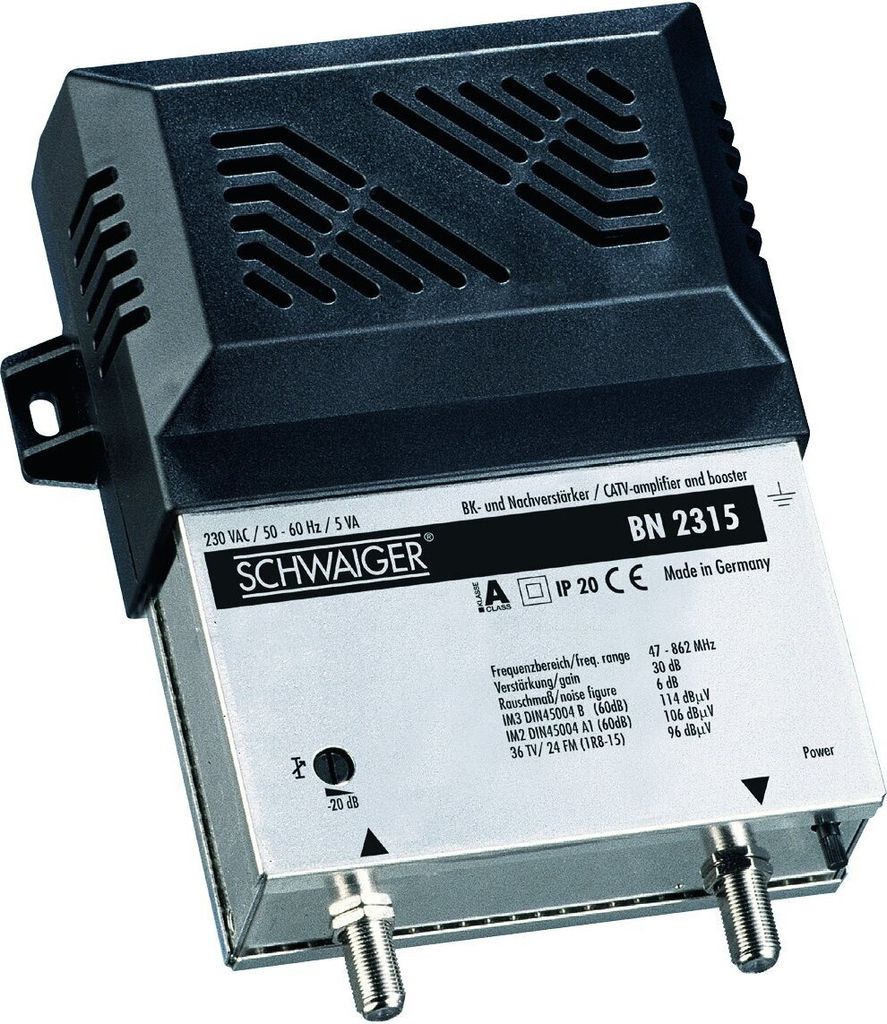 Schwaiger Nachverstärker 30 dB Schwarz/Silber Produktbild 