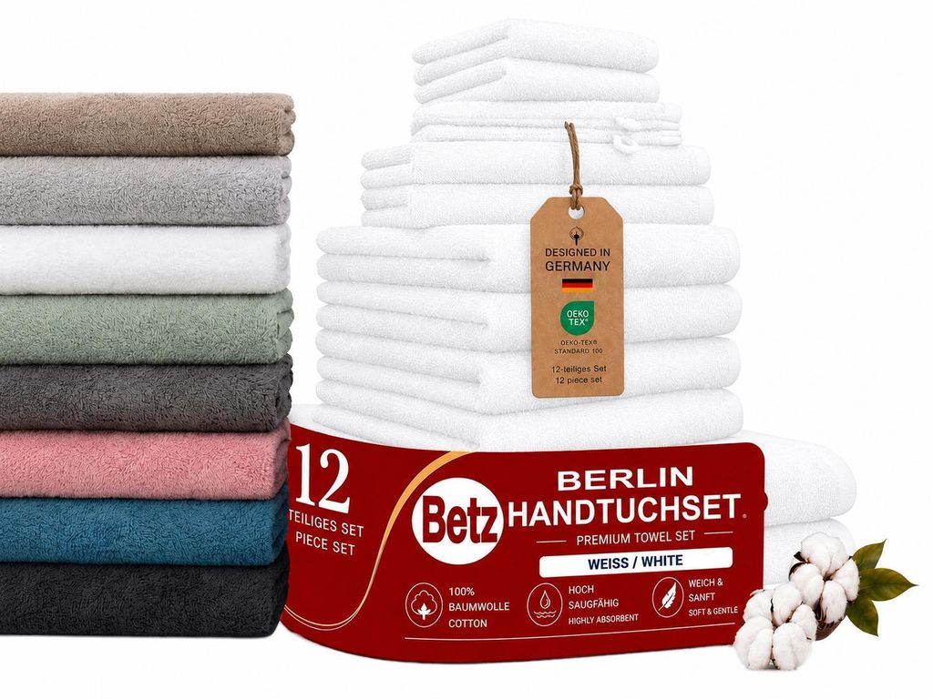 Betz Berlin Handtuch-Set 12-teilig – 100% Baumwolle – ®  – Produktbild 