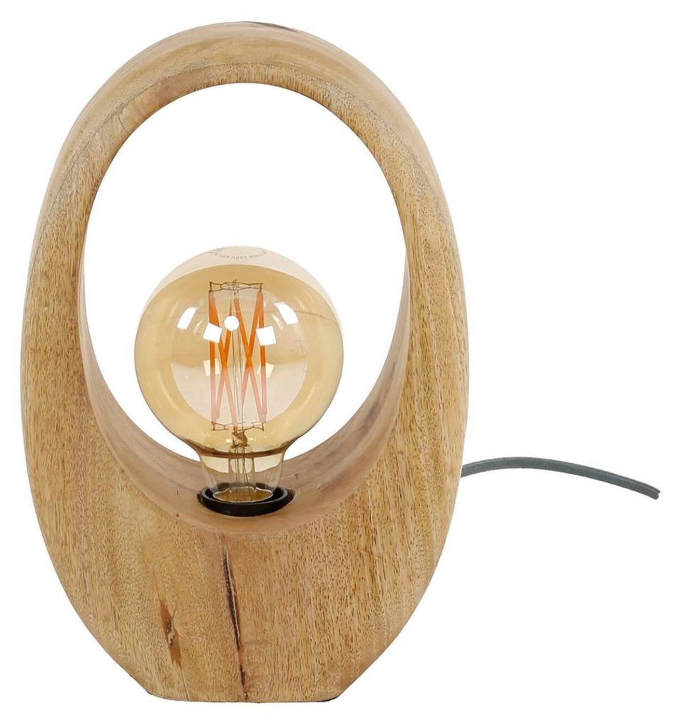 FURNLUX Tischleuchte Bogen Sandbraun 20cm / Hauptfarbe: Beige / Abmessungen: 20 x 30 x 13 cm