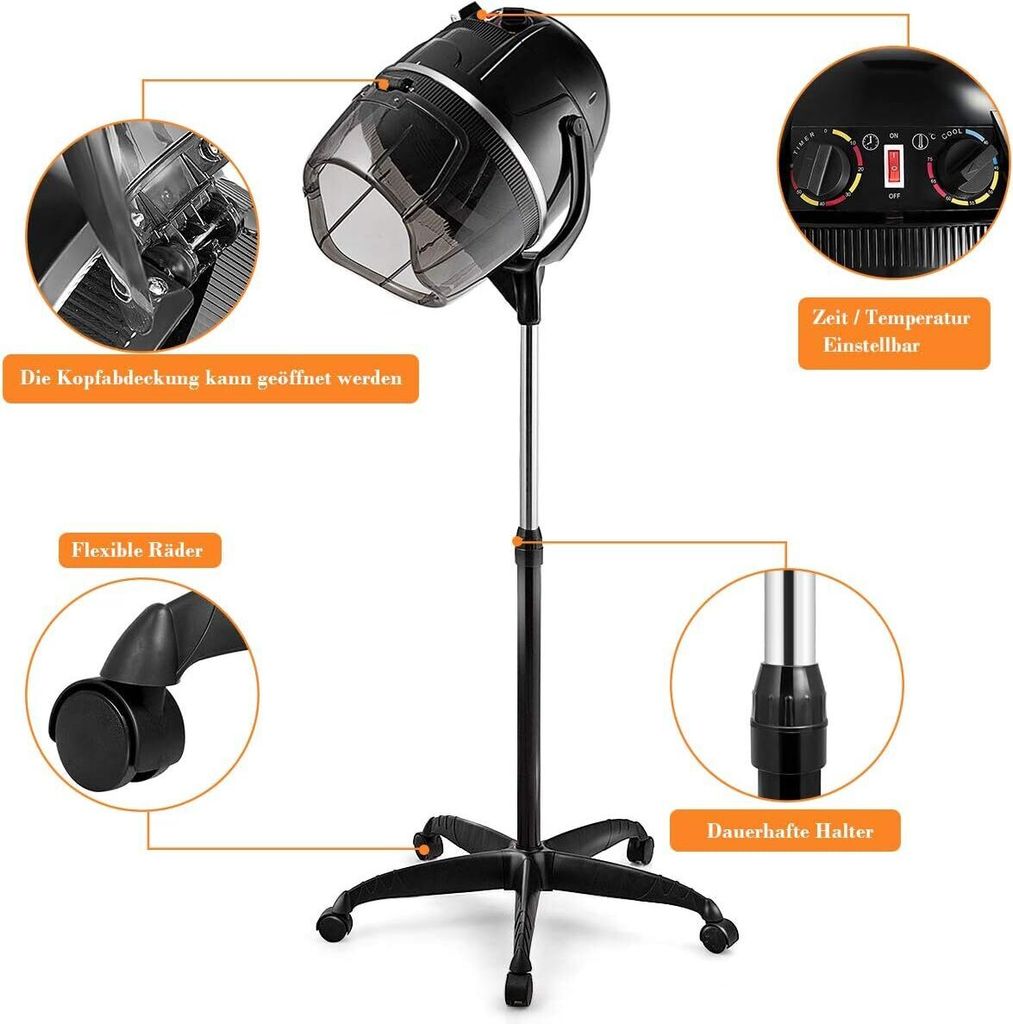COSTWAY Profi Trockenhaube, Haartrockner Salon Friseur, Produktbild 4