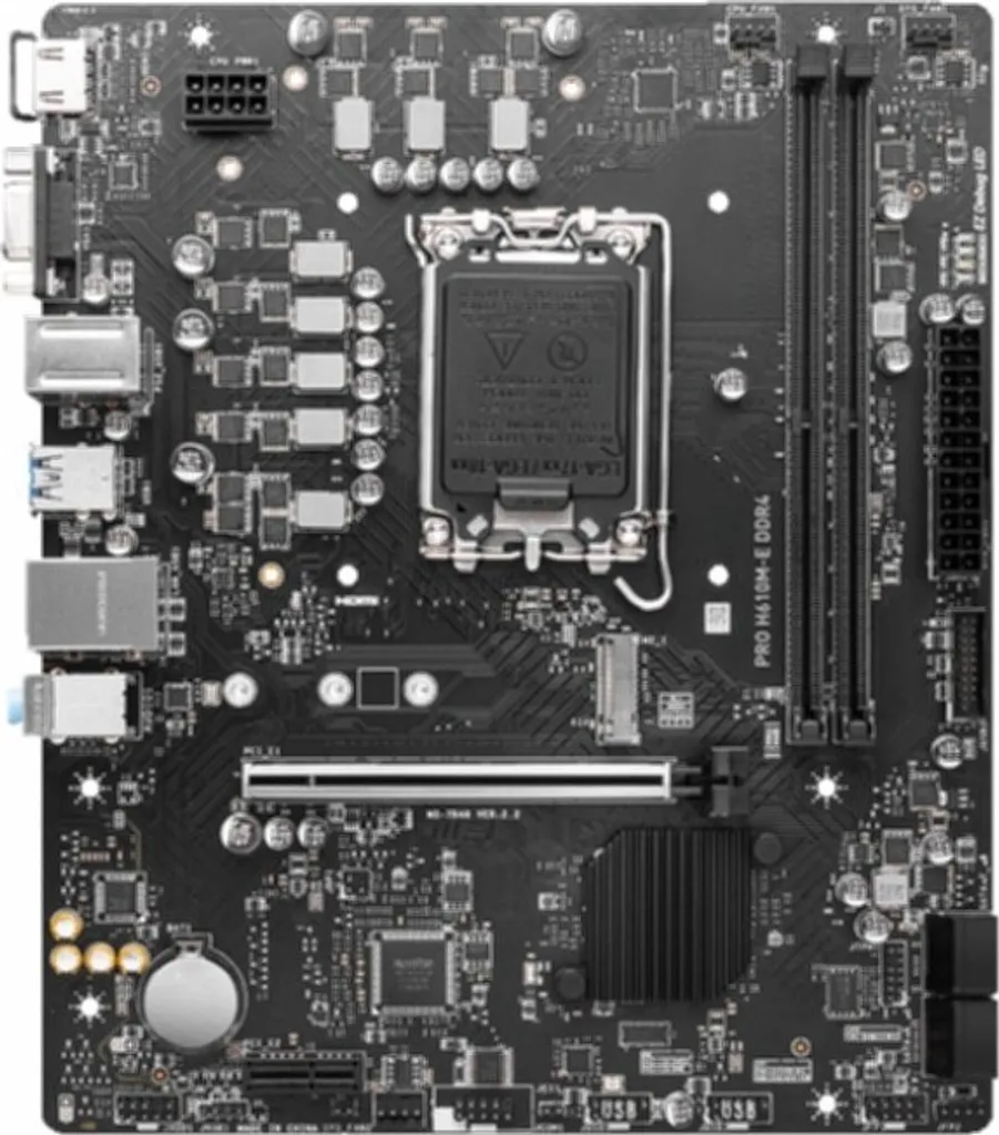 Carte Mère MSI H610M-E Pro DDR4 pour Assembler un PC Travail Efficace
