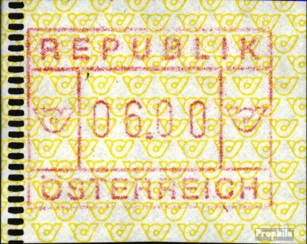 Briefmarken Österreich 1988 Mi ATM2, 6.00 Nominale postfrisch Automatenmarke
