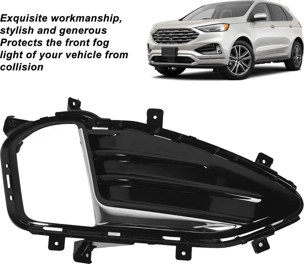 Grille anti-brouillard droite noir brillant pour Ford Edge 2019-2023
