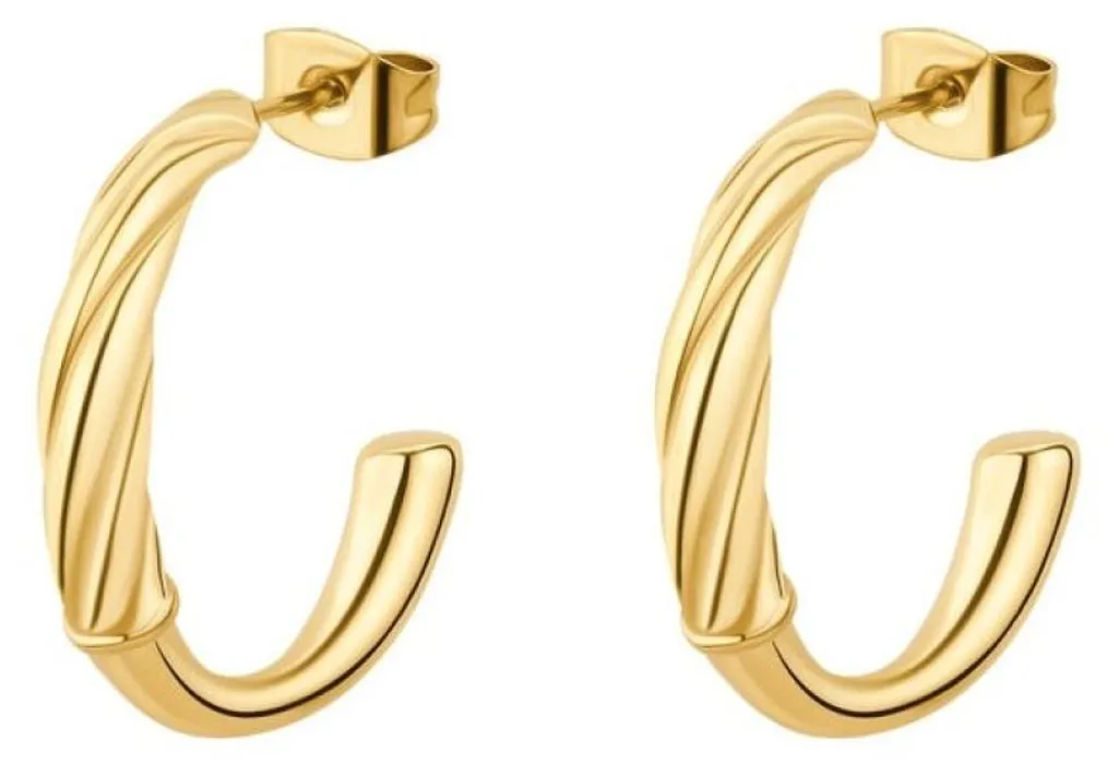 Boucles d'oreilles Amy BAY27 dorées demi-cercle pour style quotidien