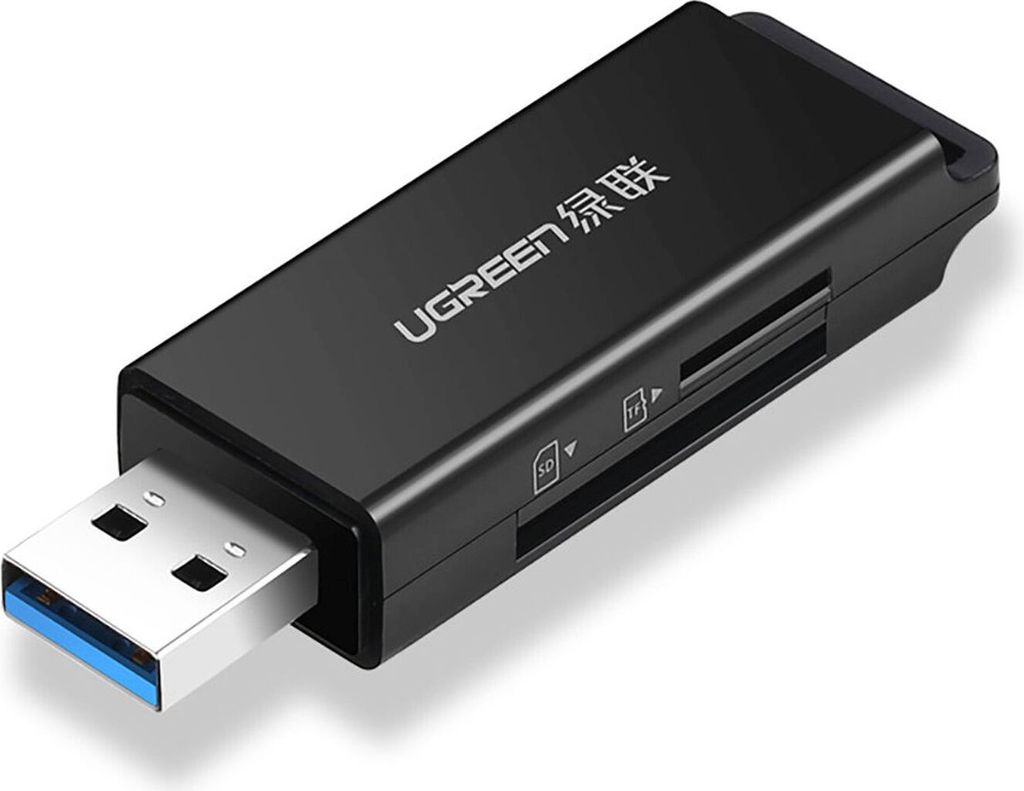 Ugreen przenośny czytnik kart TF/SD pod USB 3.0 czarny Zdjęcie produktu 