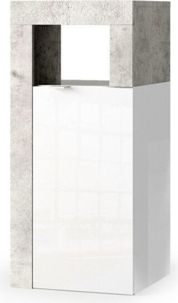 Meublorama MI-HAMBURG-439030-02CE*1C/15KG, Weiß, 1 Tür(en), 2 Regale, 350 mm, 350 mm, 780 mm