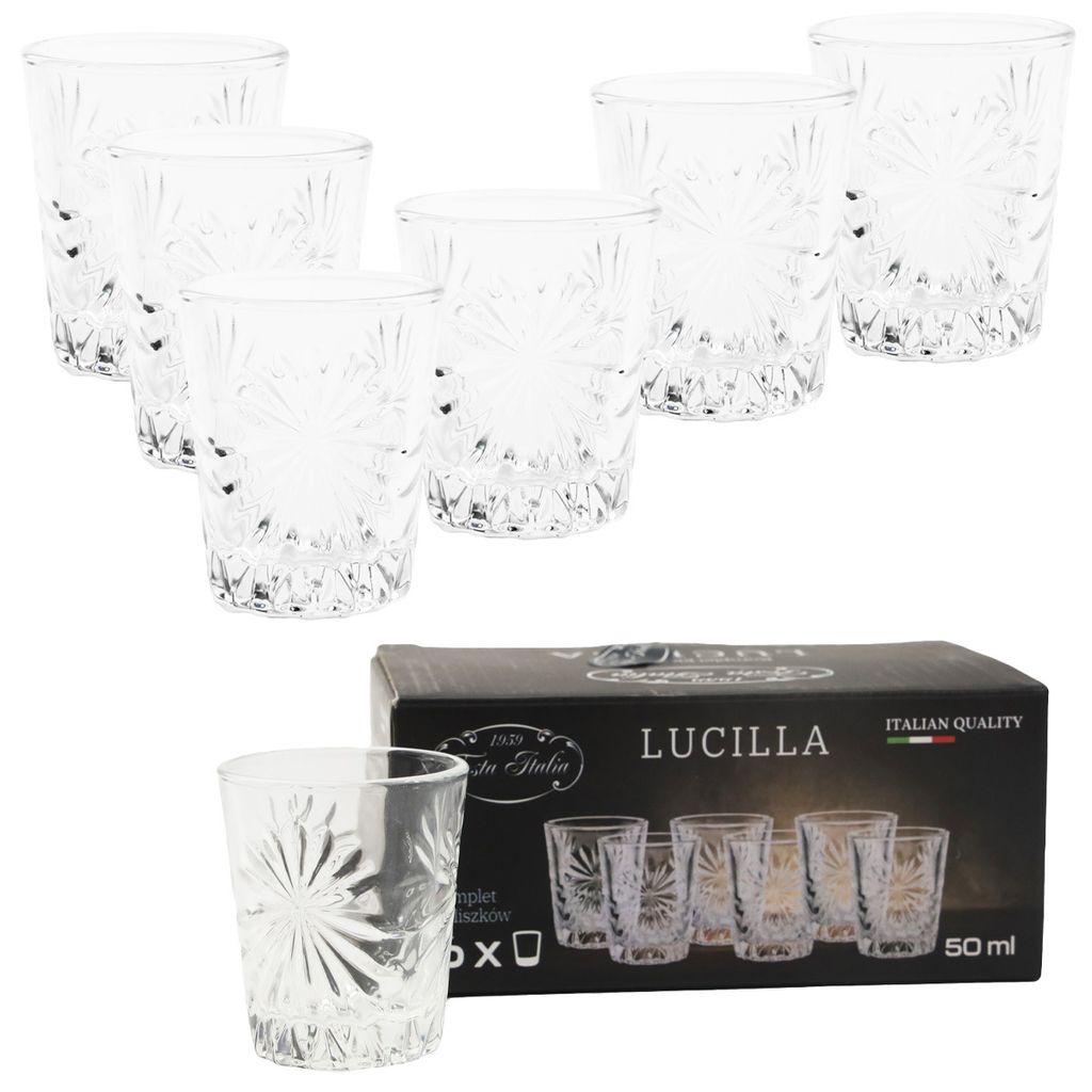 6 kieliszków do shotów 50 ml - Eleganckie kieliszki do Zdjęcie produktu 