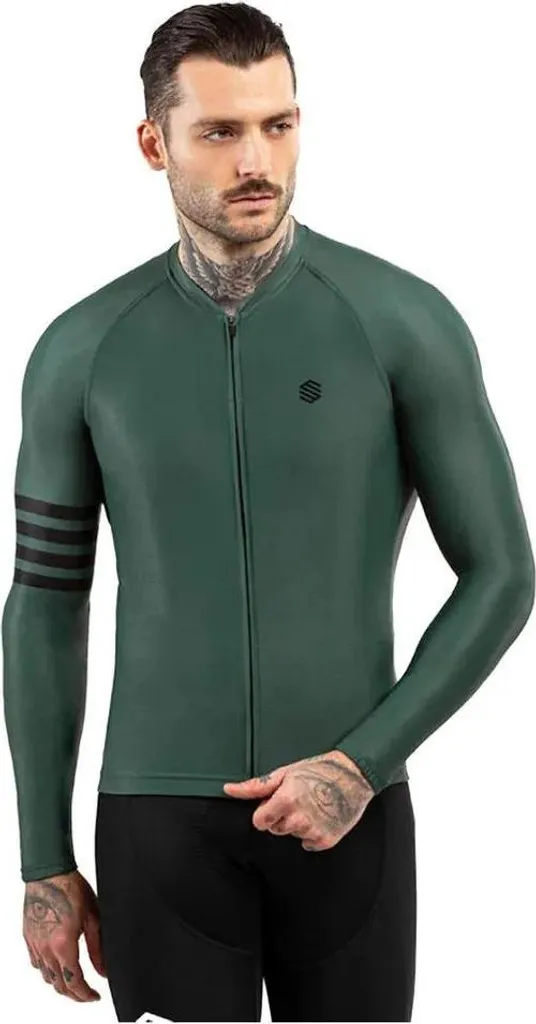 Maillot Manches Longues pour Gravel Siroko M2 Vert - Idéal Mi-Saison