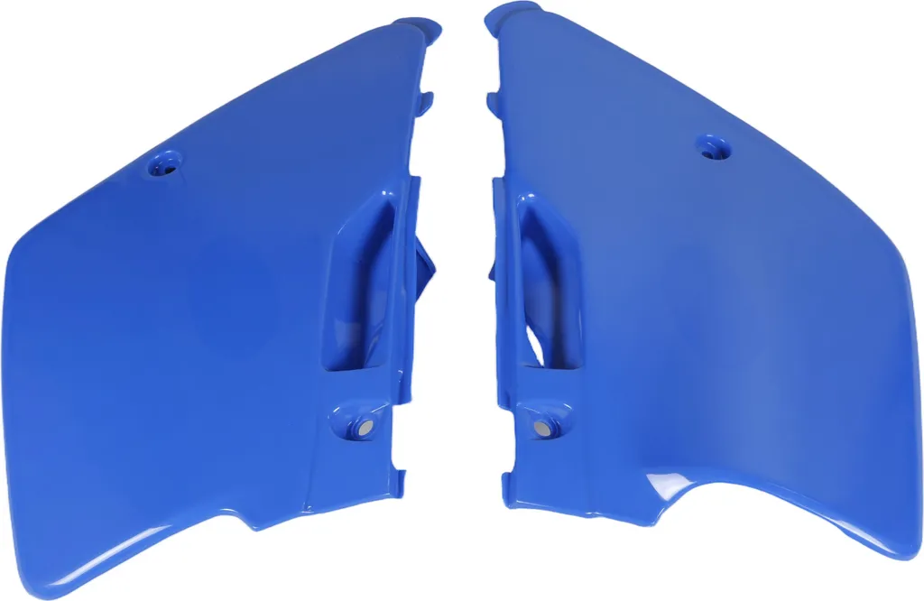 Plaque latérale UFO PLAST bleu pour TM EN et Kawasaki KX, haute rigidité