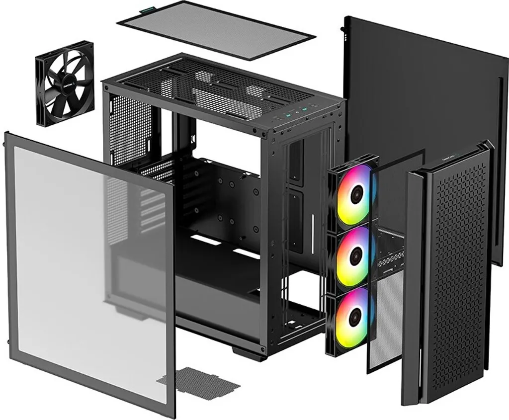 DeepCool CG560 Boîtier PC Midi Tower Noir avec Panneau Avant Flux d'Air - 3