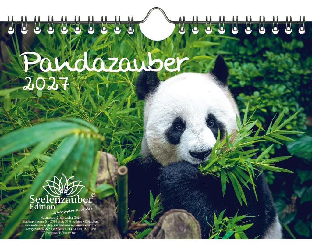 Pandazauber DIN A5 Kalender für 2027 Panda - Seelenzauber