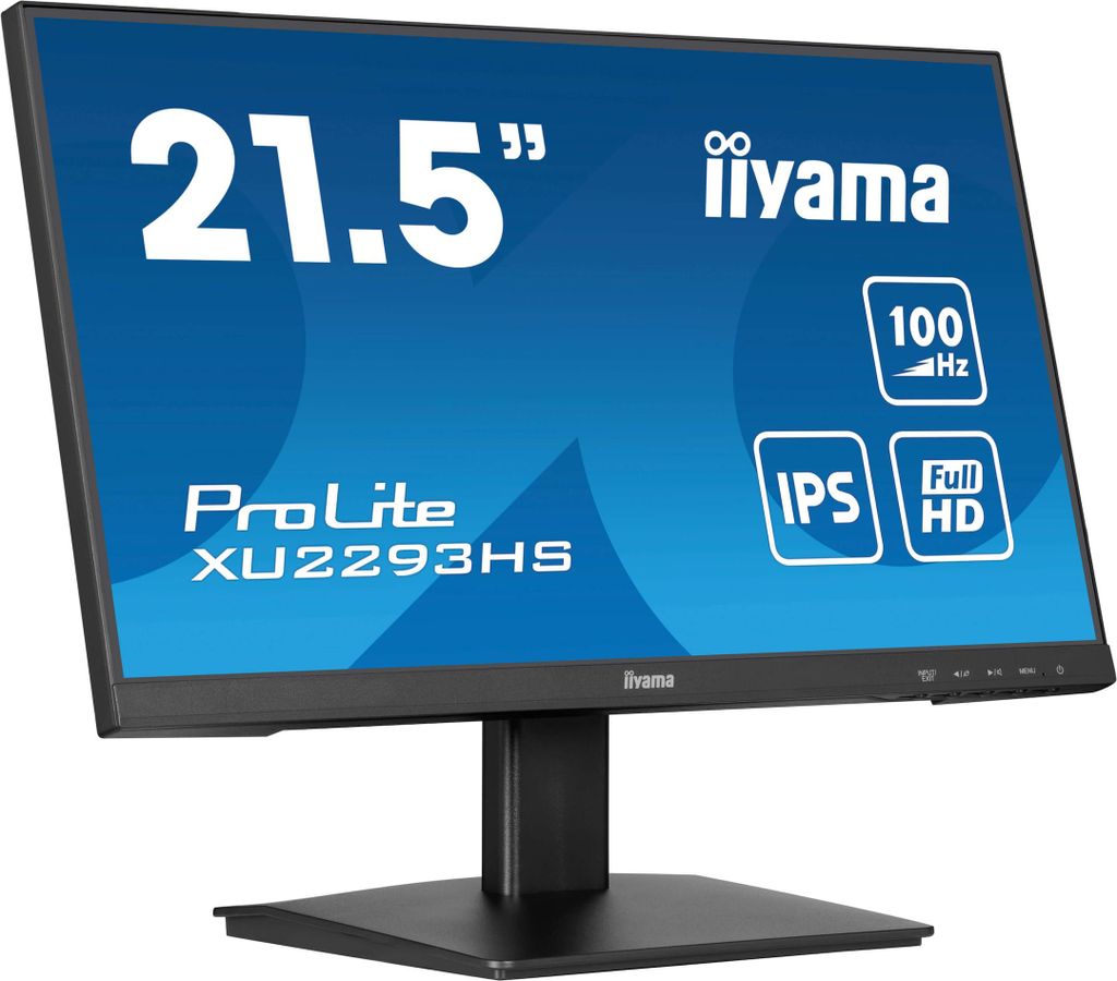 iiyama ProLite XU2293HS-B6 - LED-Monitor - 55.9 cm (22") (21.5" sichtbar) - 1920 x 1080 Full HD (1080p) @ 100 Hz - IPS - 300 cd/m² - 1000:1 - 1 ms...