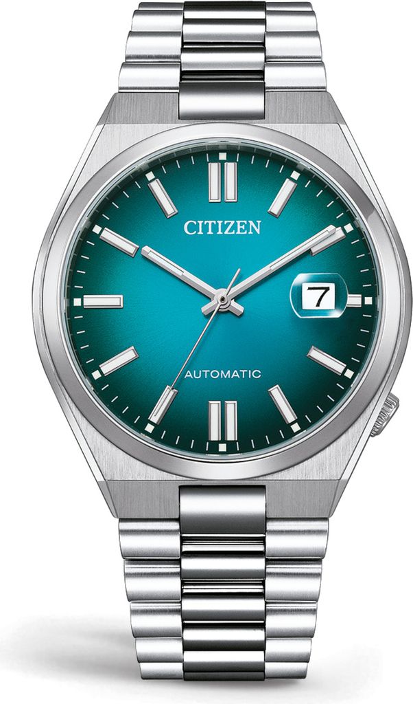 Citizen Herren-Uhr Tsuyosa Grün Automatik Edelstahl-Armband