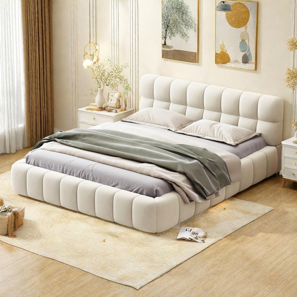 INONEFT Bubble Bett 160x200: Čalouněná postel s roštem, Obrázek produktu 