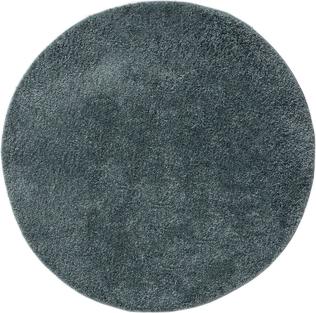 Interiyou Hochflorteppich Sofia Blau ø 80 cm rund