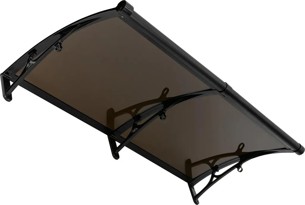 Marquise de porte moderne 120x60 cm en alu, toit de protection extérieur